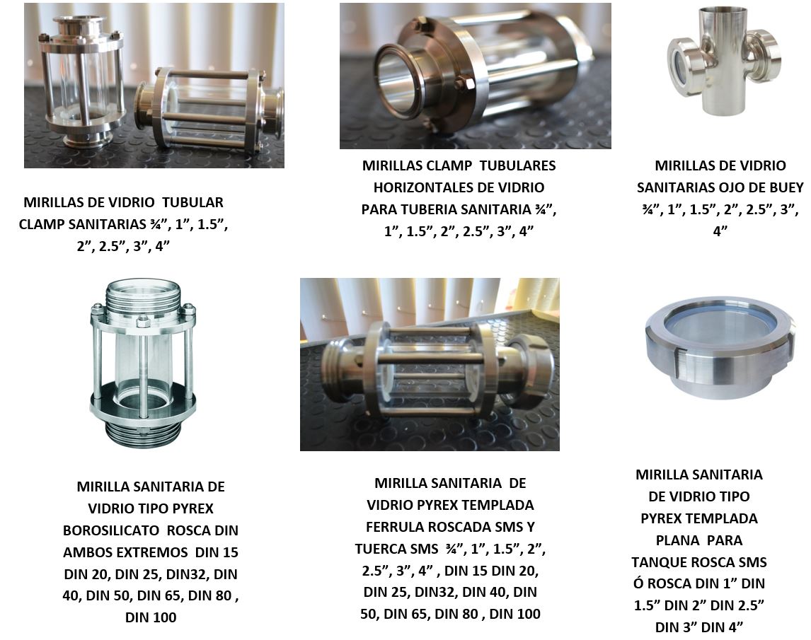 Ferrulas clamp 32676 DIN Sanitarias DN25 DN32 DN40 DN50 DN65 DN80 DN100 en México